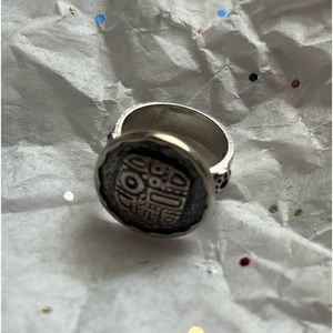 Silpada .925 Sterling Silver Etched Mosaic Ring - Retired.